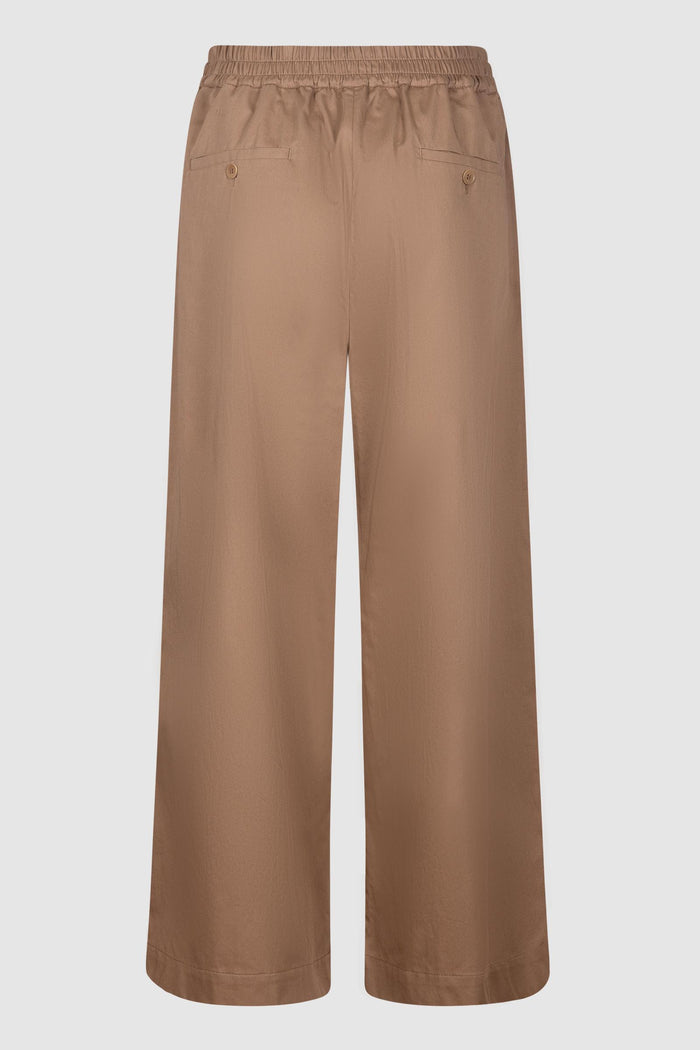 Pantalone in rasetto di cotone-2