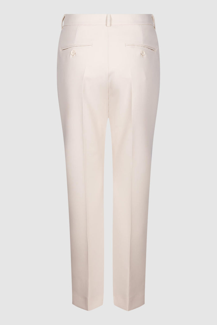 Pantalone in doppia tela di viscosa - Avorio-2
