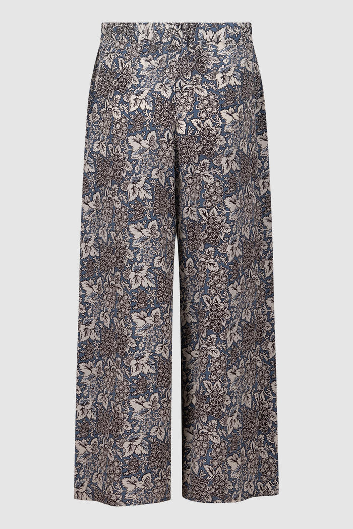 Pantalone in crêpe de Chine stampata-2