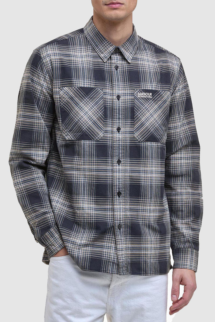 Camicia a quadri Hall a maniche lunghe-1