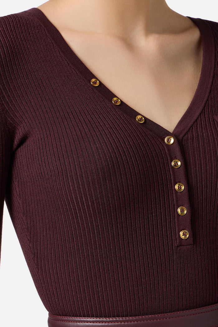 Maglia a costine con taschino-4