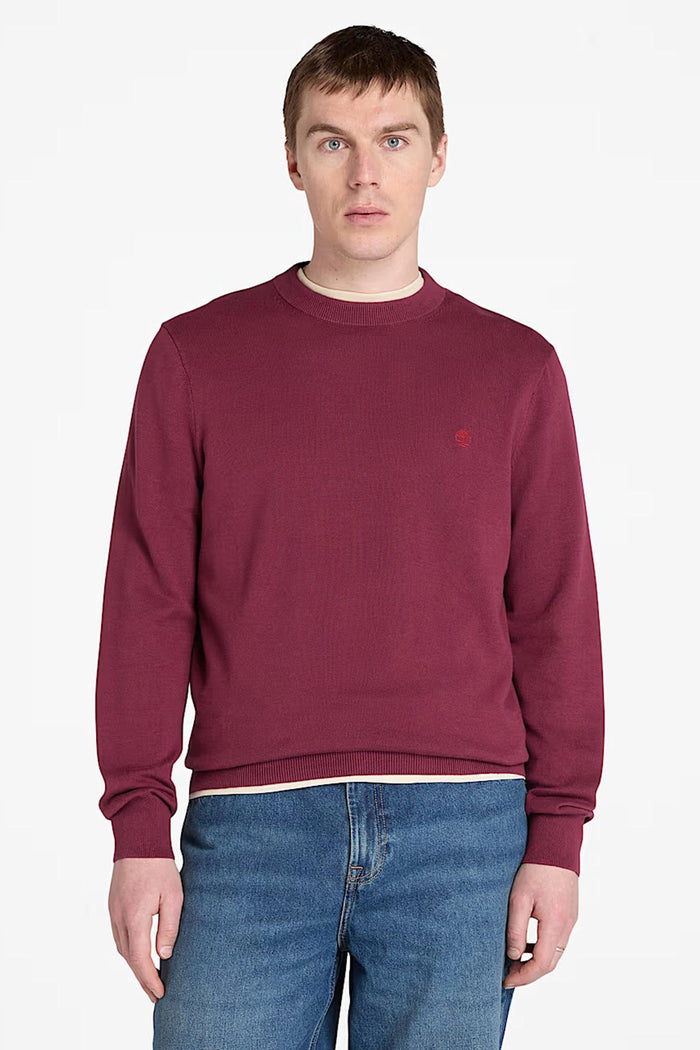 Maglione in Cotone Williams River da Uomo in bordeaux-5