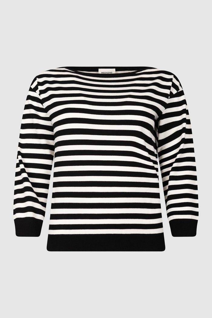 Maglia in filato rasato di viscosa - Nero-1