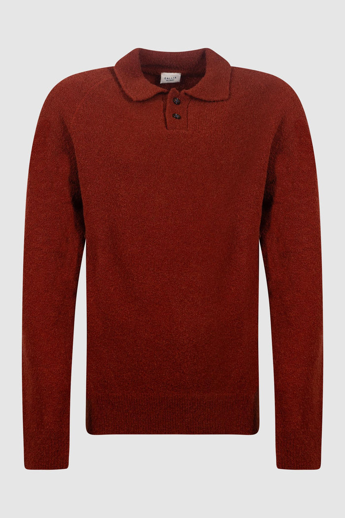 Maglia Polo in Lana Bouclé
