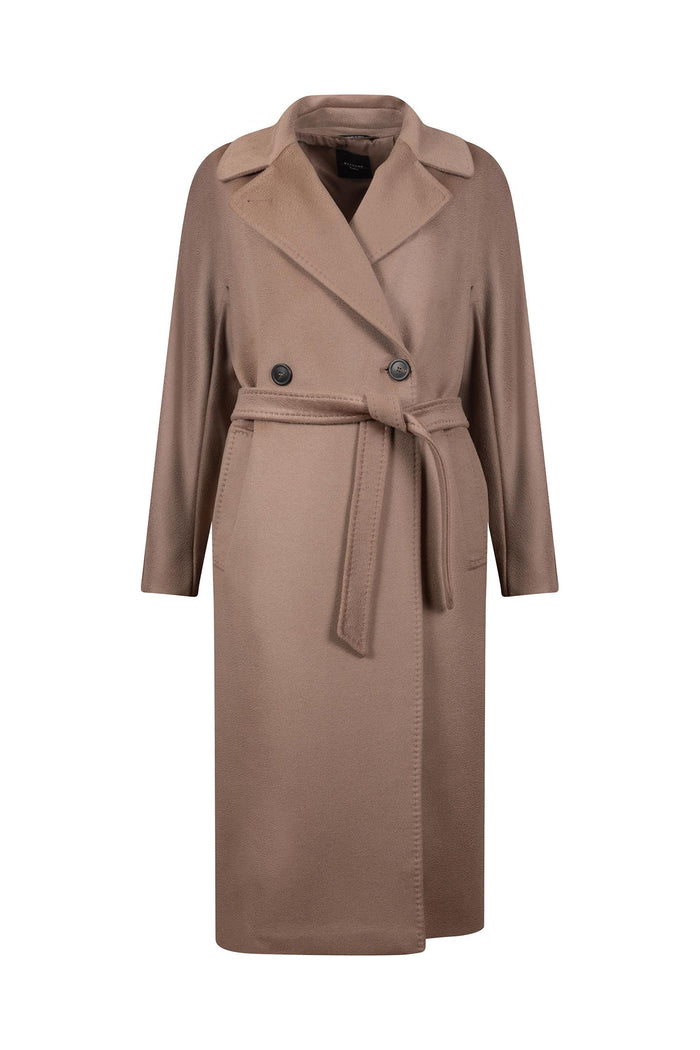 Cappotto Doppiopetto in Lana Color Cammello-3