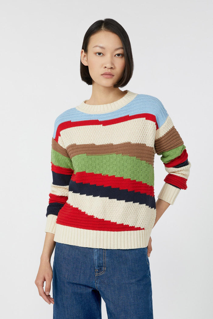 Maglia intarsiata in cotone-4