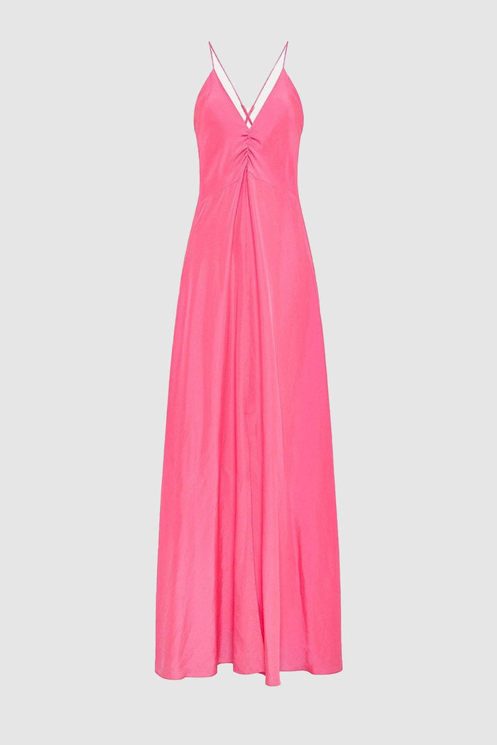 Abito slip dress in seta