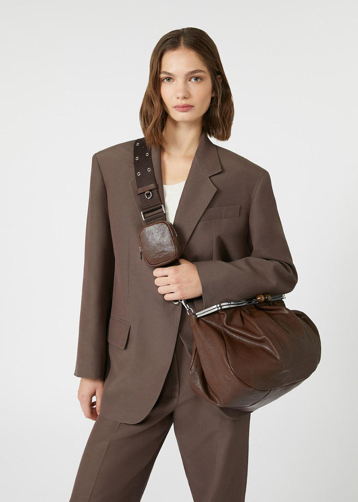 Blazer over in misto cotone-4