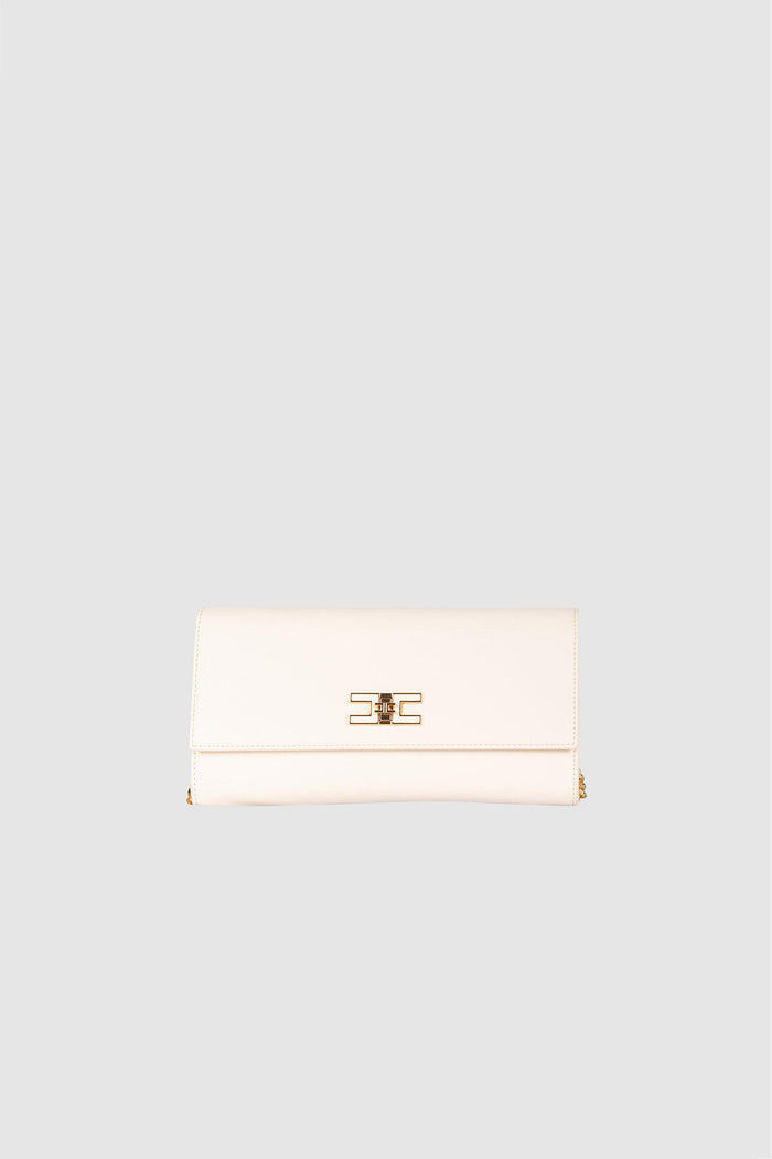 Clutch con tracolla e placca logo-1