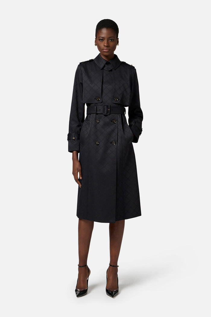 Trench in tessuto tecnico jacquard-3