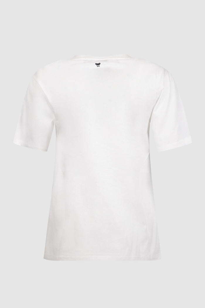 T-shirt in cotone con stampa grafica - Bianco-2