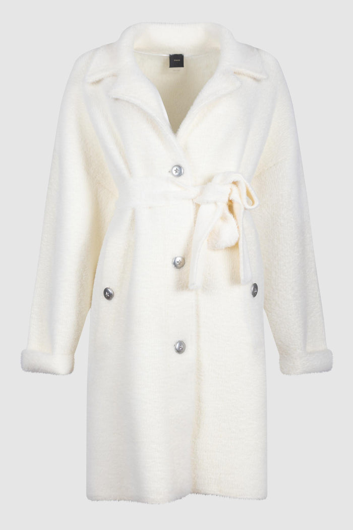 Cappotto Doppiopetto in Teddy con Cintura