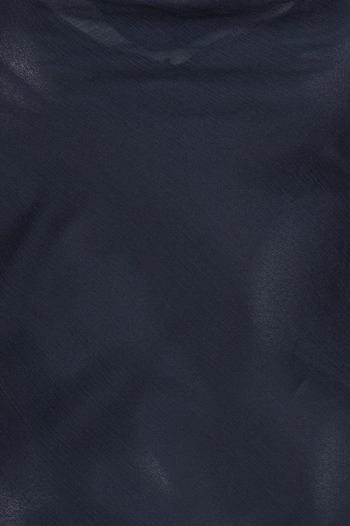 Abito sottoveste in chiffon con volant blu scuro-6