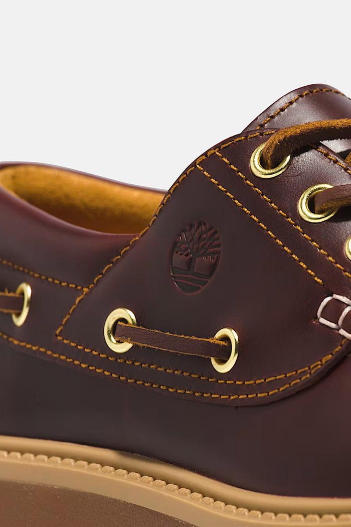 Scarpa da Barca con Plateau Stone Street da Donna in marrone scuro-7