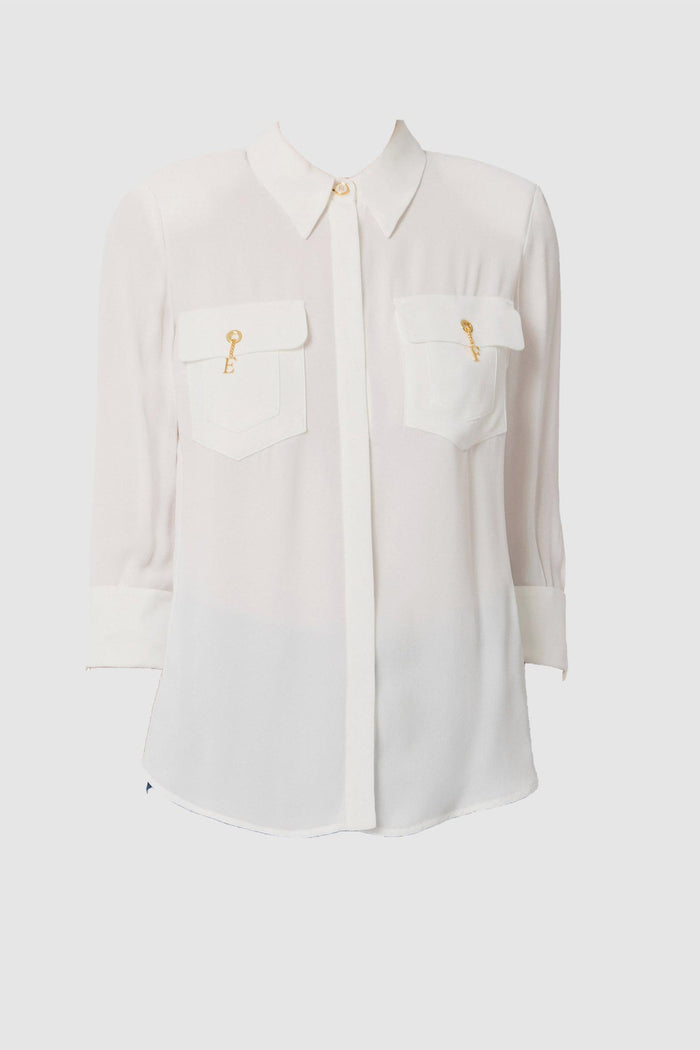 Camicia in georgette di viscosa-1