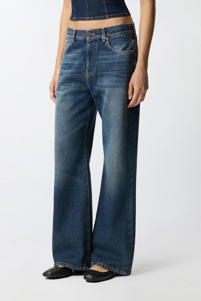 Jeans wide leg in denim soft-6
