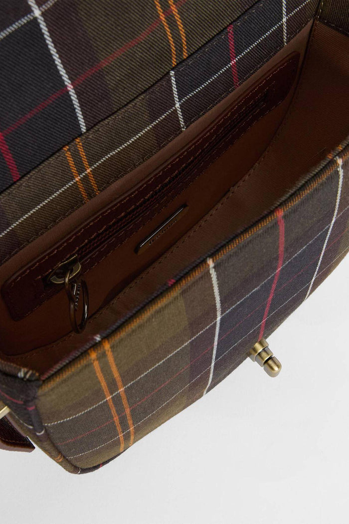 Borsa a tracolla con motivo tartan Elm-11