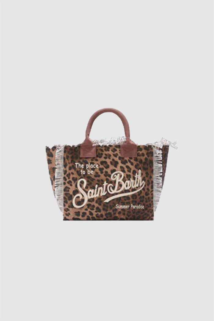 Borsa Colette in canvas con fantasia leopardata-7