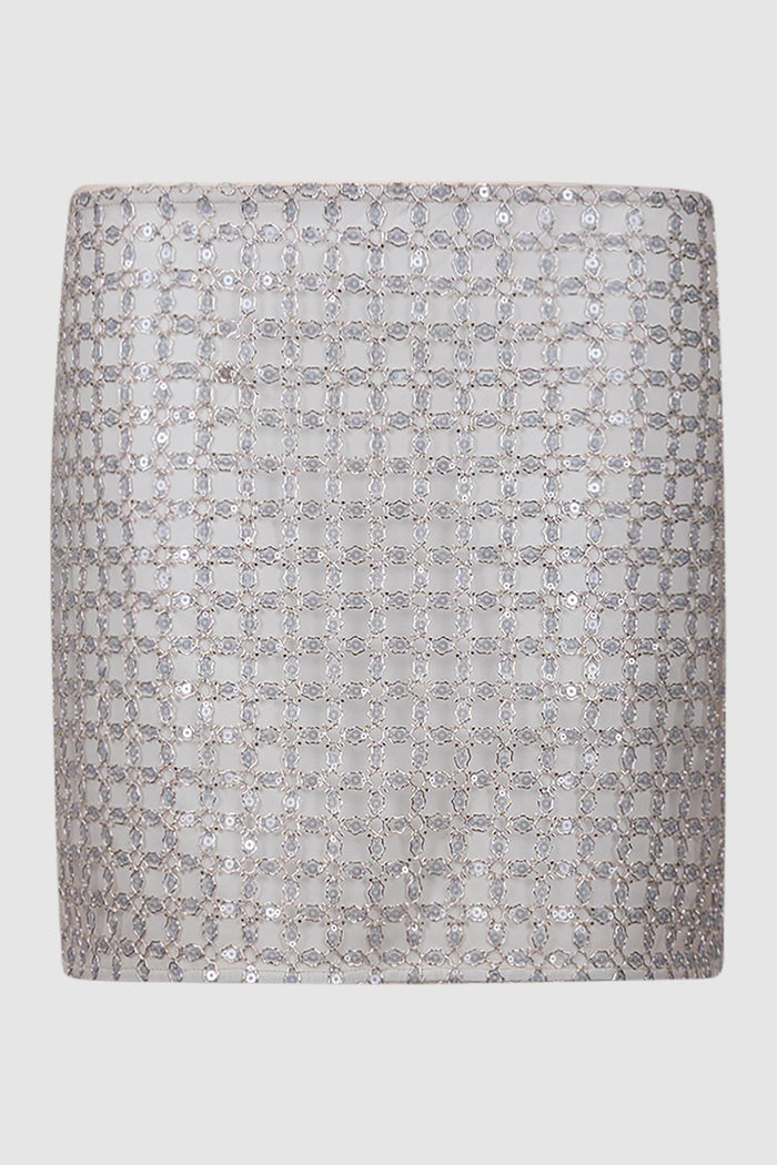 Minigonna in Rete Cristalli con Paillettes