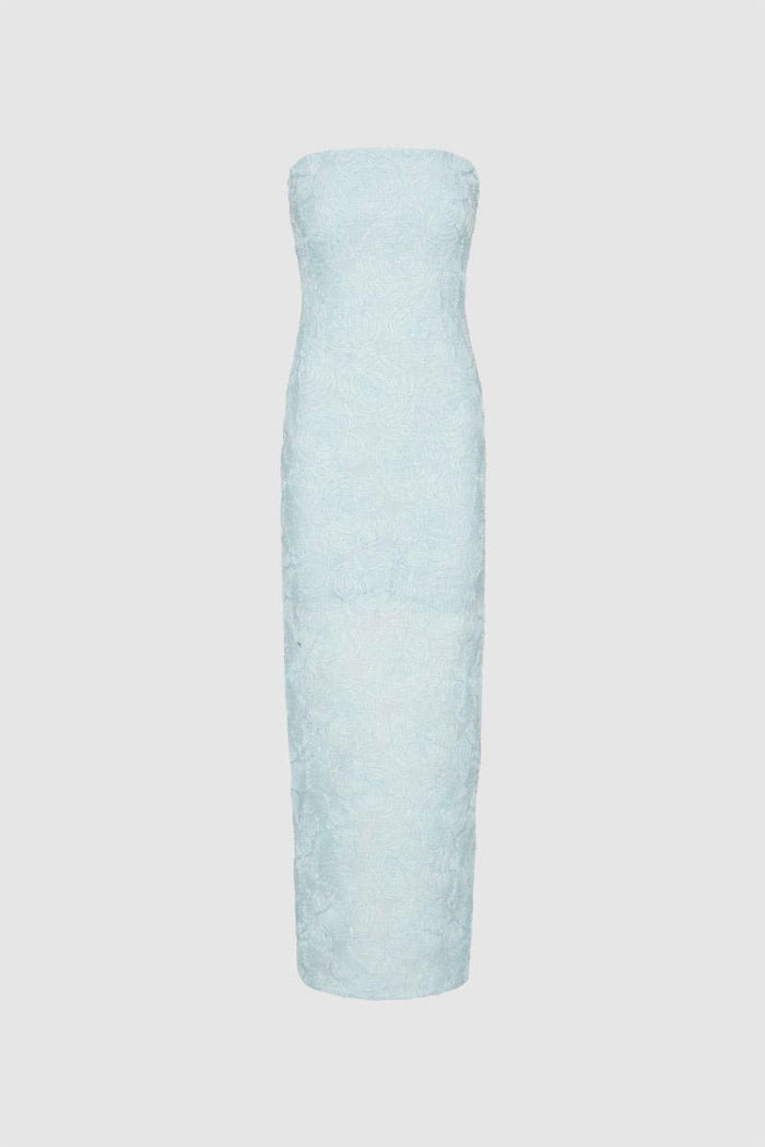 Abito a tubino in rete blu