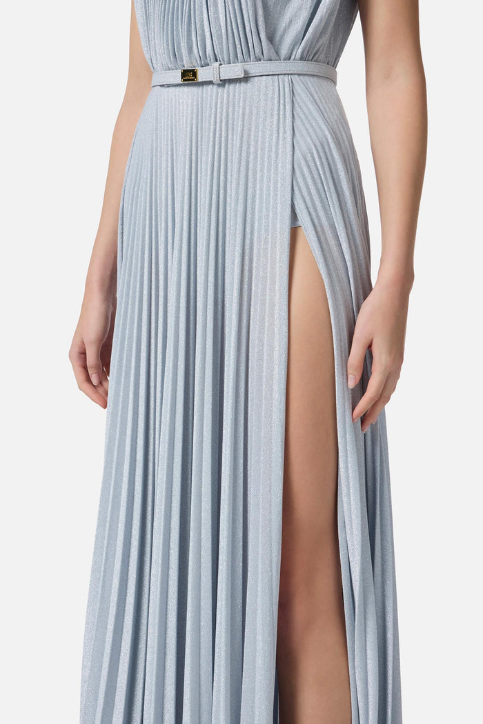 Abito Red Carpet in jersey lurex con cintura-5