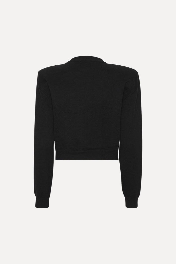 Cardigan in maglia nera-2