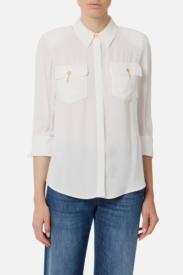 Camicia in georgette di viscosa-2