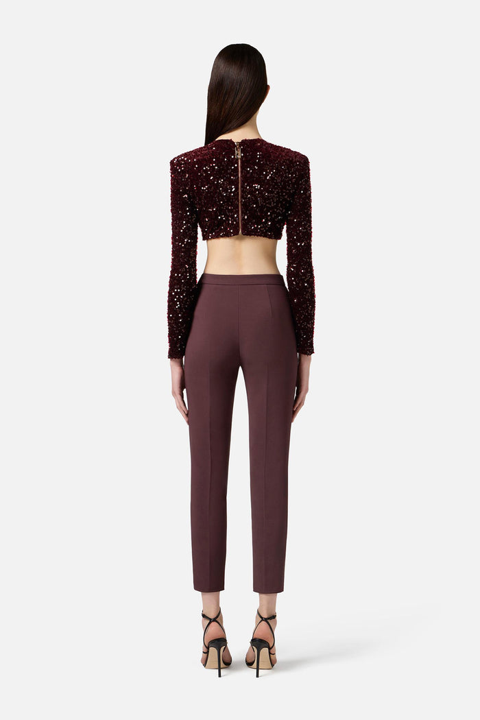 Pantaloni in doppio crêpe-4