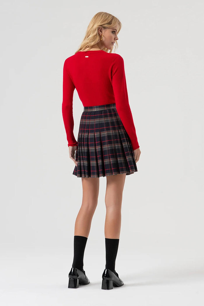 Gonna flare mini in fantasia tartan-3