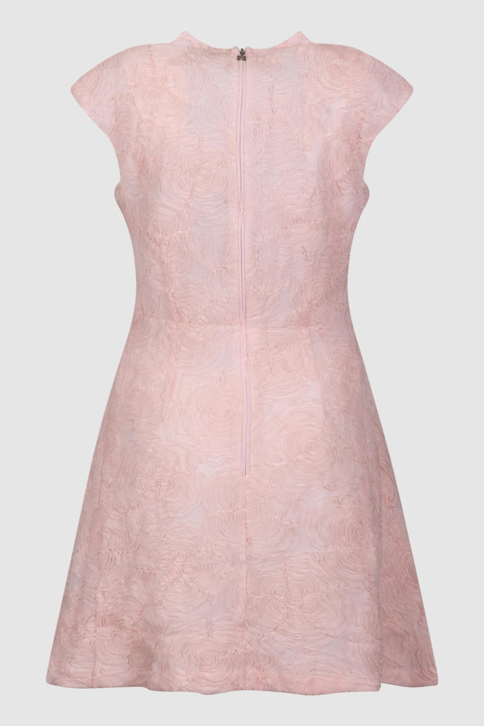 Mini abito in rete rosa chiaro-2