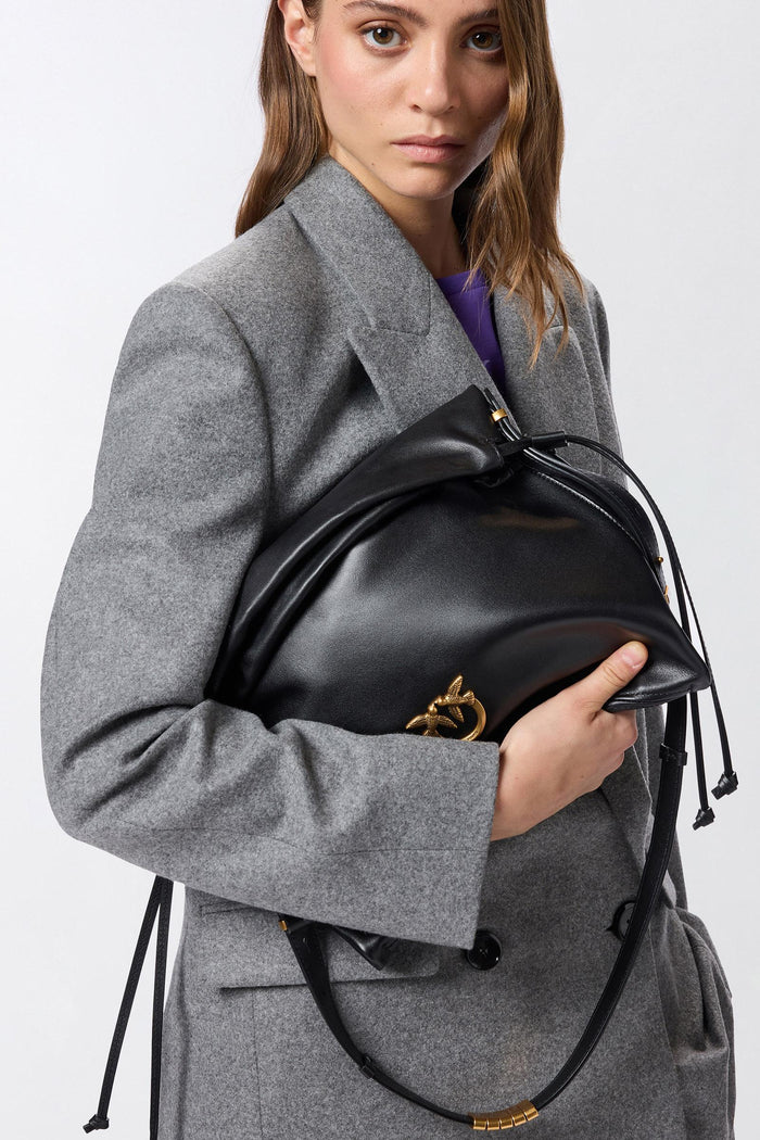 Borsa a spalla media Slouchy Bag verticale in pelle-6