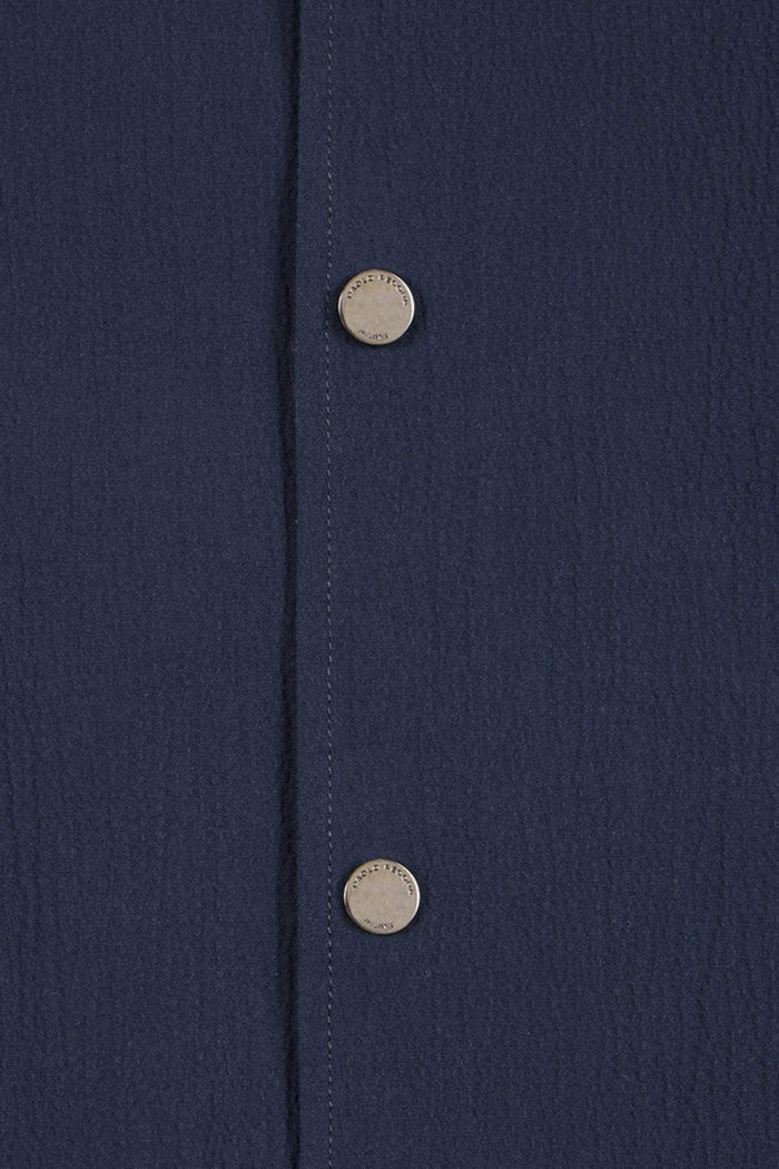 Giubbotto in seersucker di cotone blu-3