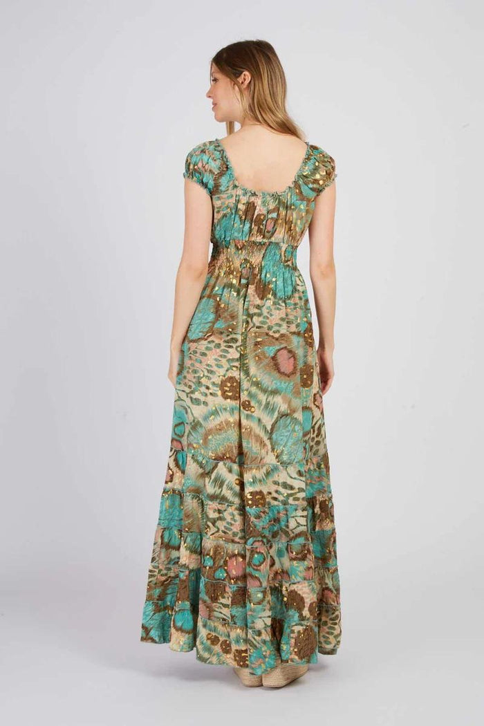 Abito lungo stampato PETRONILLE-3