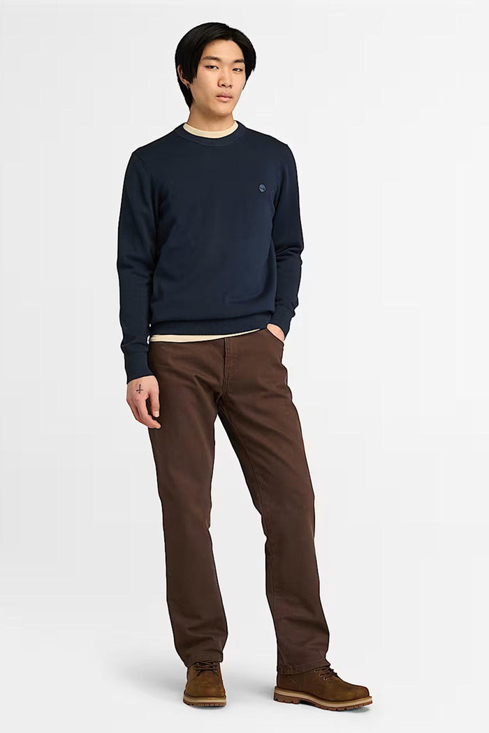 Maglione in Cotone Williams River da Uomo in blu scuro-5