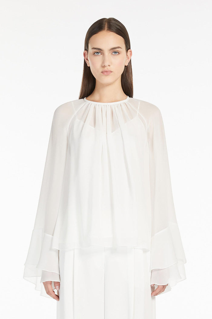Zeo blusa in georgette di seta-2