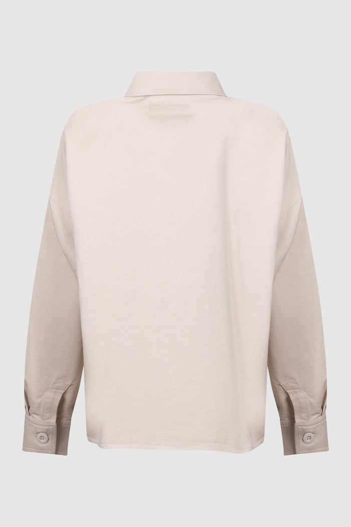 Camicia in drill di cotone - Sabbia-2