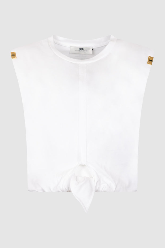 T-shirt in jersey con nodo