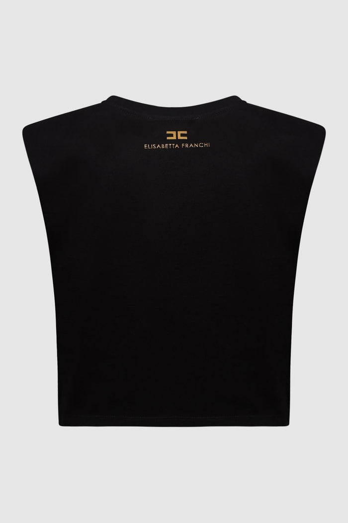 T-shirt in jersey con nodo-2