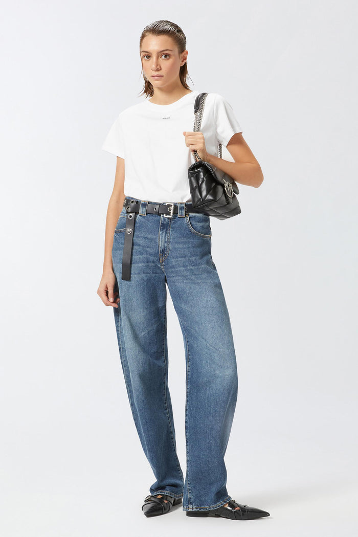 T-shirt mini logo PINKO-4