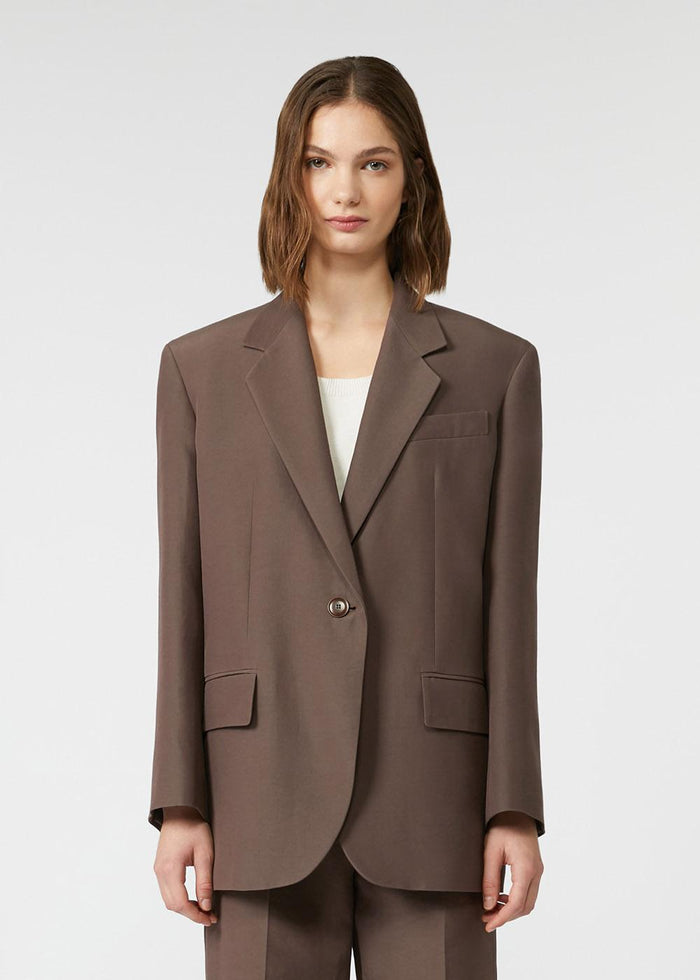 Blazer over in misto cotone-2