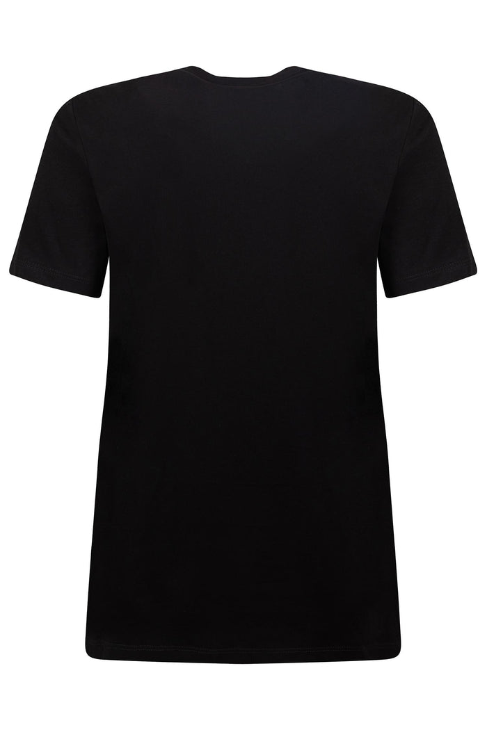 T-shirt in jersey di cotone con collana-3