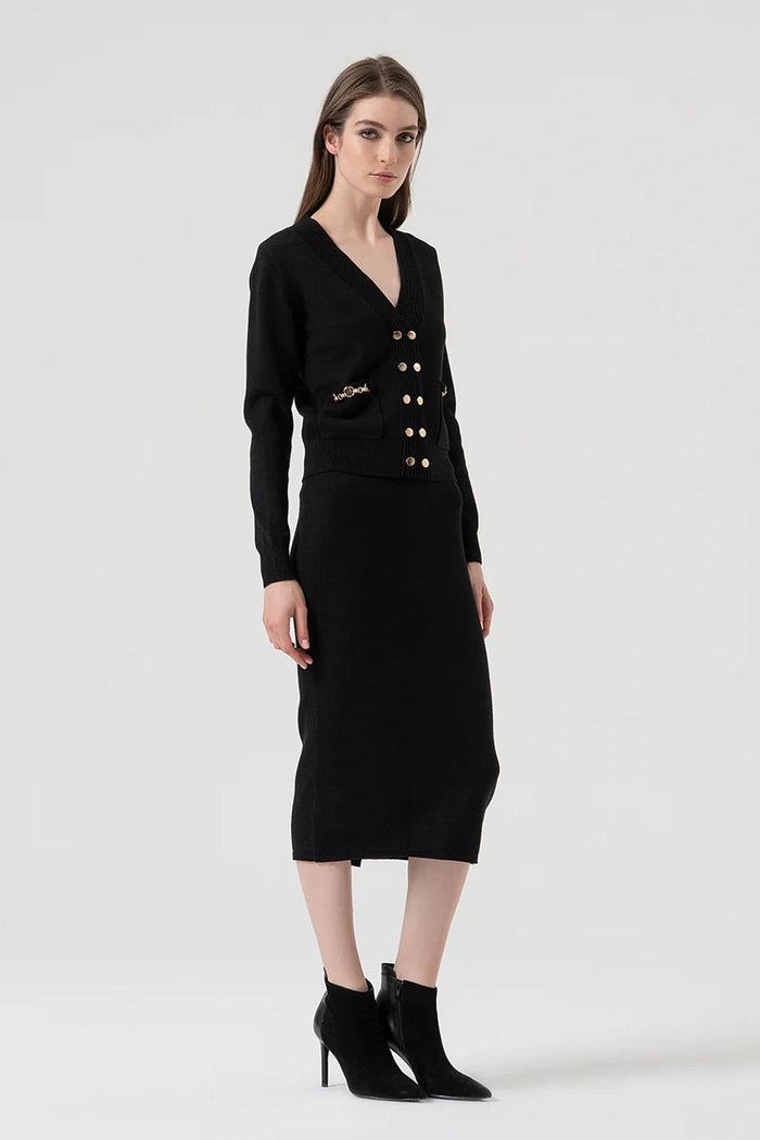 Gonna slim midi in maglia-2