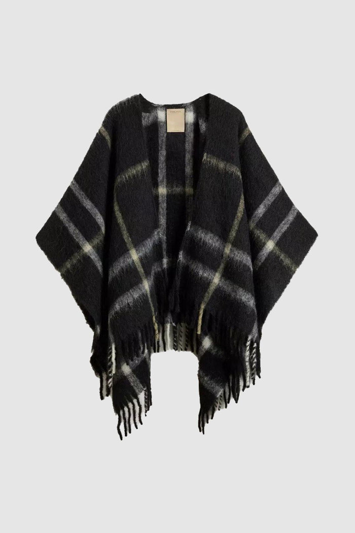 Mantella in misto alpaca, mohair e lana