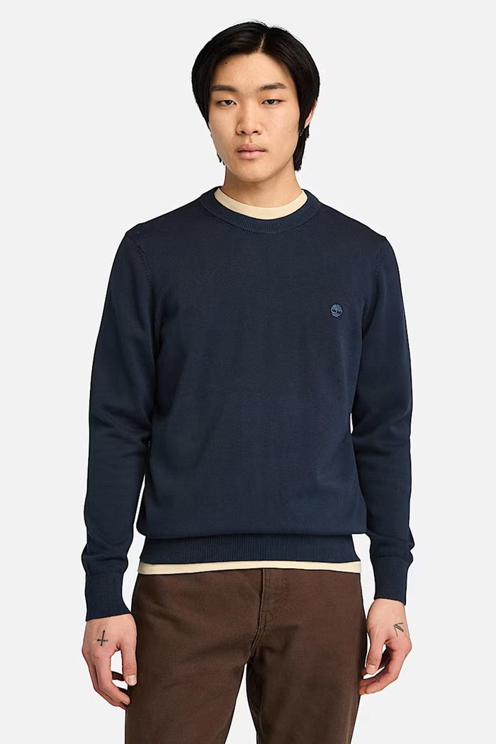 Maglione in Cotone Williams River da Uomo in blu scuro-3