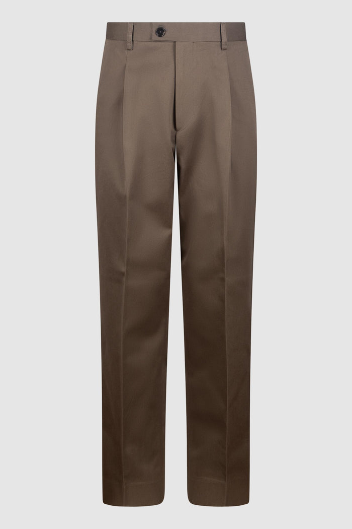Pantaloni Uomo in Cotone Color Cacao-1