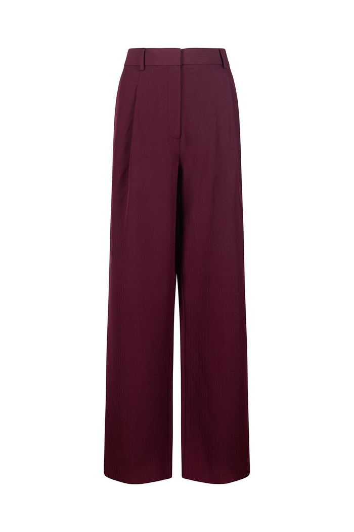 Pantaloni ampi Selected in misto lana-2