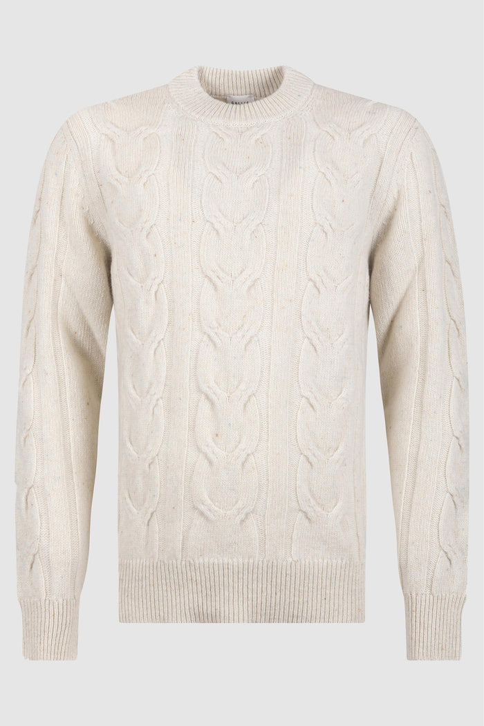 Maglione Uomo Gallia a Treccia in Lana e Cashmere