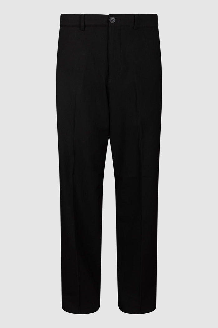 Pantaloni sartoriali straight fit in nero-2