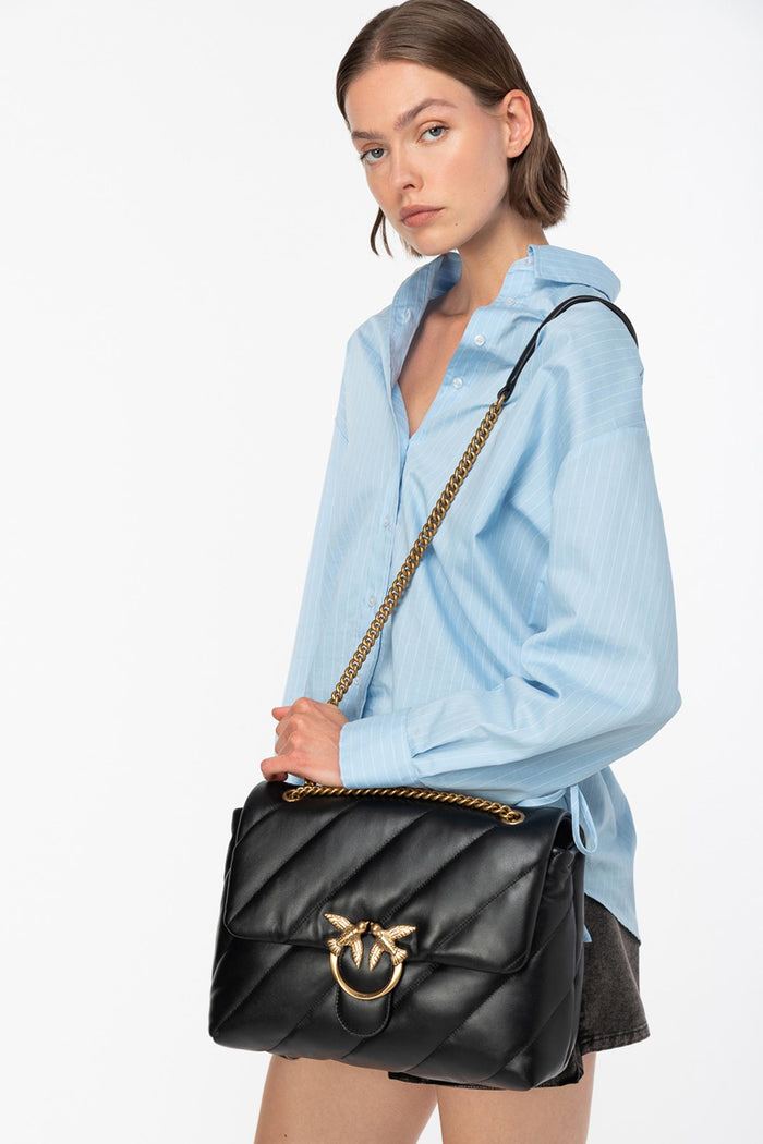Borsa a tracolla grande Love Bag Puff in nappa trapuntata-6