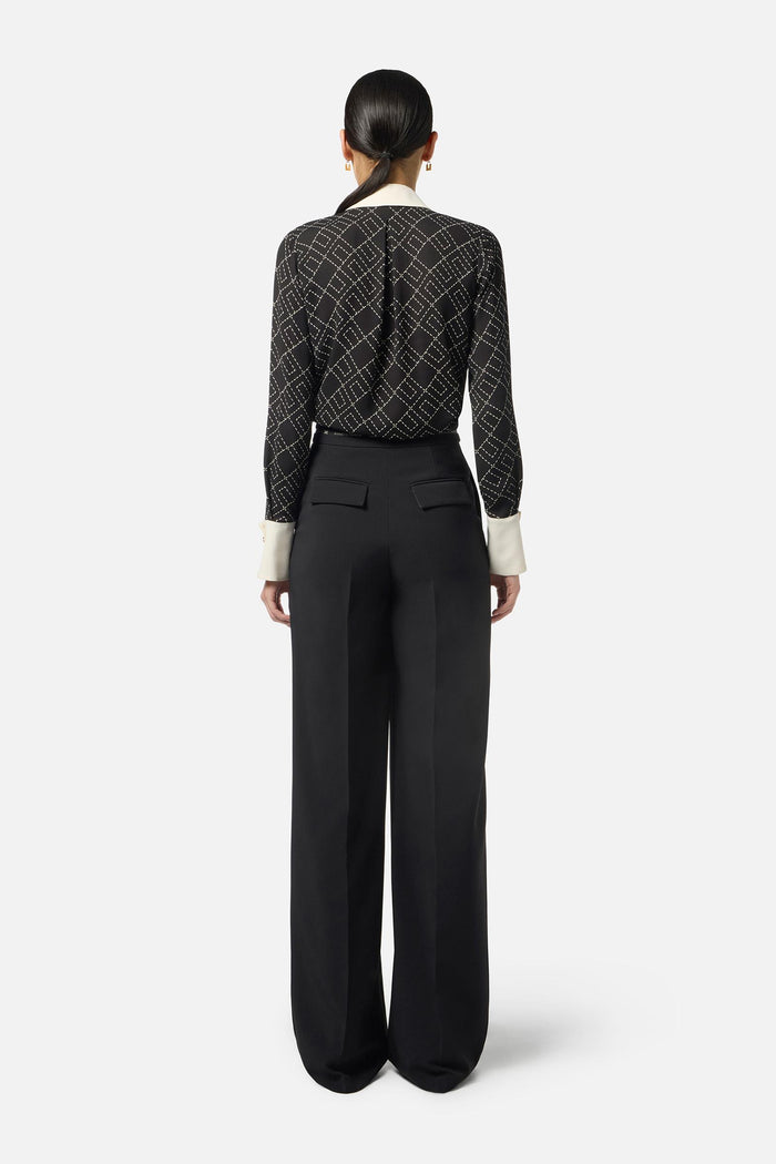 Camicia in georgette con stampa bi-color-5